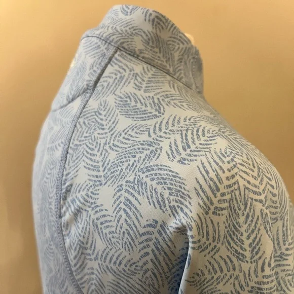 Peter Millar Printed Raglan Sleeve Perth Layer Quarter Zip - Medium - Picture 5 of 8